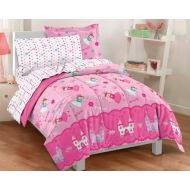 [아마존베스트]Dream Factory Magical Princess Ultra Soft Microfiber Girls Comforter Set, Pink, Twin