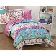 Dream FACTORY Dream Factory Peace And Love Peace Signs Girls Comforter Set, Multi-Colored, Full