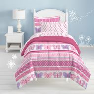 Dream Factory Butterfly Dots Twin Mini Comforter Set Multi