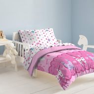 Dream Factory Magical Princess 4 Piece Bedding Set, Toddler, Pink