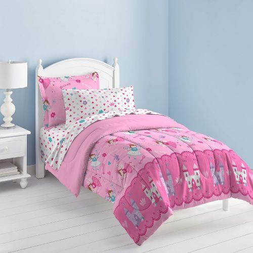  Dream Factory Magical Princess 4 Piece Bedding Set, Toddler, Pink