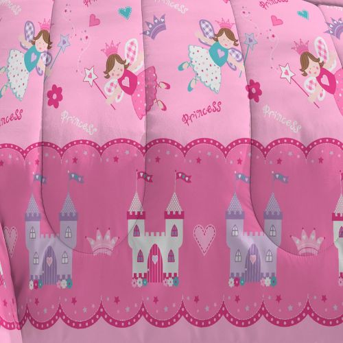  Dream Factory Magical Princess 4 Piece Bedding Set, Toddler, Pink