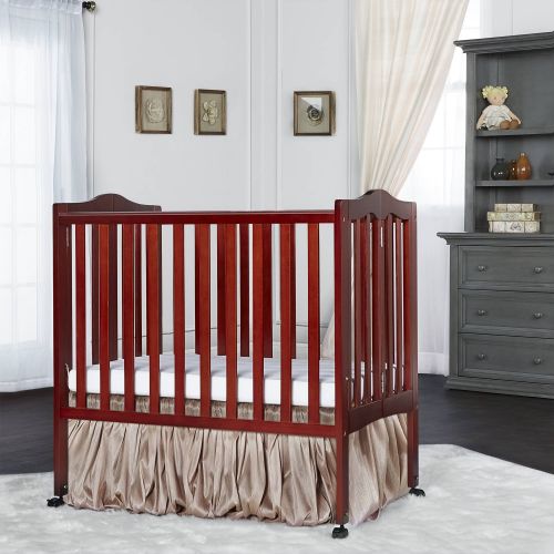  Dream On Me 2-in-1 Lightweight Portable Crib, Cherry