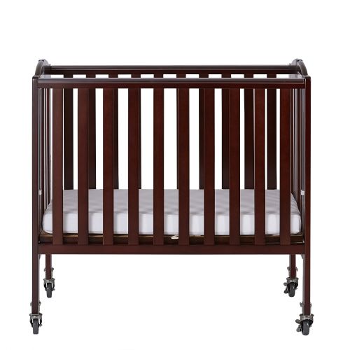  Dream On Me 2-in-1 Birch Folding Portable Crib Espresso Birch