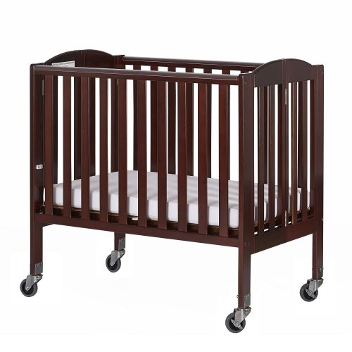  Dream On Me 2-in-1 Birch Folding Portable Crib Espresso Birch