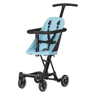 Dream On Me Lightweight and Compact Coast Rider Stroller with One Hand Easy Fold, Adjustable Handles and Soft Ride Wheels, Sky Blue