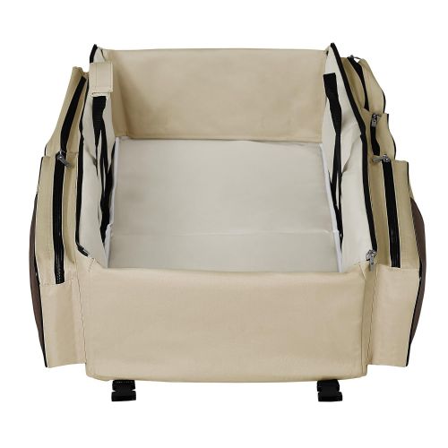  Dream On Me Allea 3 in 1 Diaper Bag, Vanilla & Brown