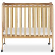 Dream On Me 2 in 1 Portable Folding Stationary Side Crib, Natural