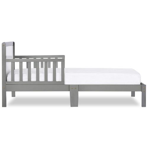  Dream On Me Brookside Toddler Bed, Steel Grey/White