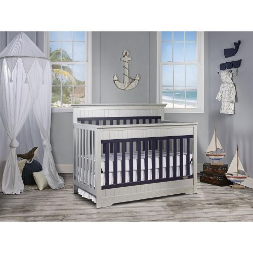  Dream On Me Chesapeake 5-in-1 Convertible Crib, Storm Grey