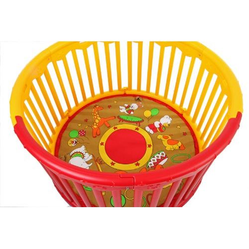  Dream On Me Circular Playard, Red/Yellow