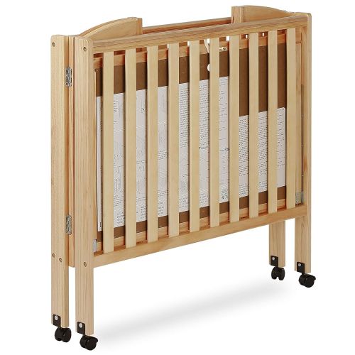  Dream On Me 3 in 1 Portable Folding Stationary Side Crib, Natural