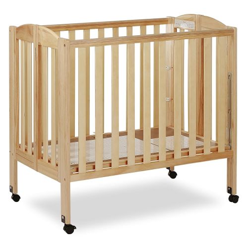  Dream On Me 3 in 1 Portable Folding Stationary Side Crib, Natural