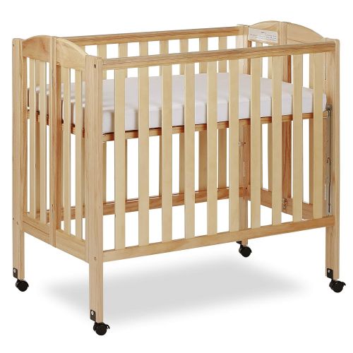  Dream On Me 3 in 1 Portable Folding Stationary Side Crib, Natural