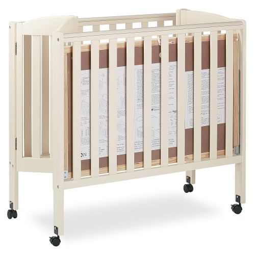  Dream On Me 3 in 1 Portable Folding Stationary Side Crib, Natural