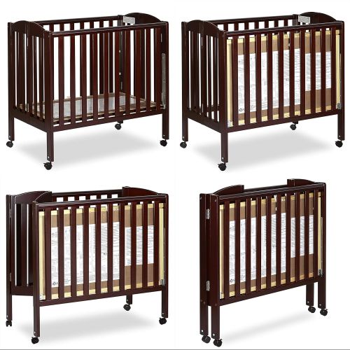  Dream On Me 3 in 1 Portable Folding Stationary Side Crib, Natural
