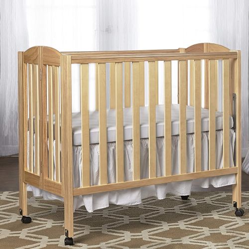  Dream On Me 3 in 1 Portable Folding Stationary Side Crib, Natural