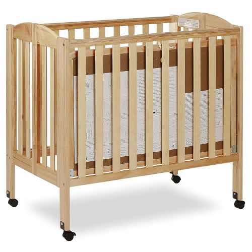  Dream On Me 3 in 1 Portable Folding Stationary Side Crib, Natural