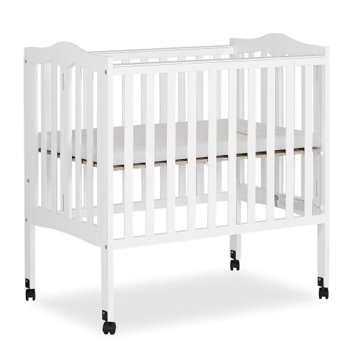  Dream On Me 2 in 1 Lightweight Folding Portable Stationary Side Crib