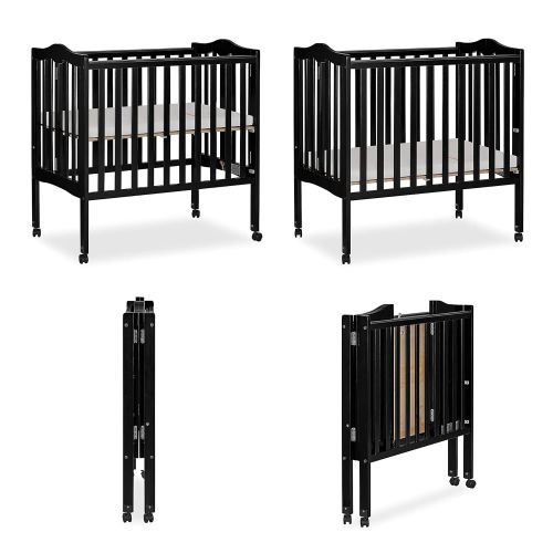  Dream On Me 2 in 1 Lightweight Folding Portable Stationary Side Crib