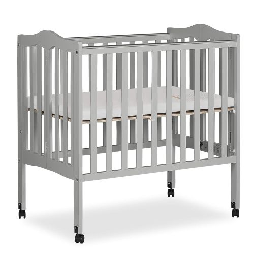  Dream On Me 2 in 1 Lightweight Folding Portable Stationary Side Crib