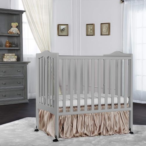  Dream On Me 2 in 1 Lightweight Folding Portable Stationary Side Crib