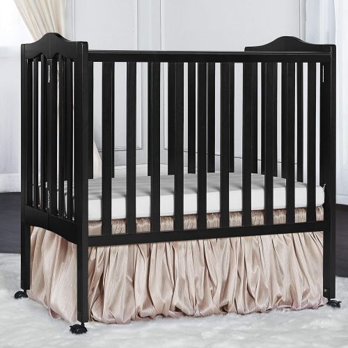  Dream On Me 2 in 1 Lightweight Folding Portable Stationary Side Crib