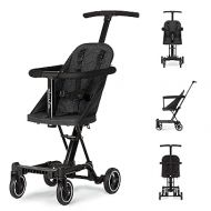 Lightweight and Compact Coast Rider Stroller with One Hand Easy Fold, Adjustable Handles and Soft Ride Wheels, Black