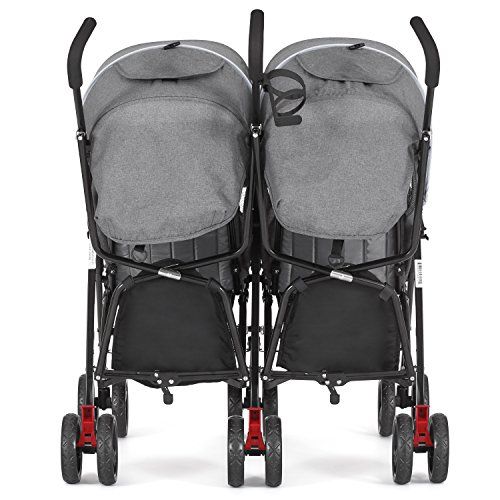  [아마존베스트]Dream On Me Volgo Twin Umbrella Stroller, Dark/Light Grey