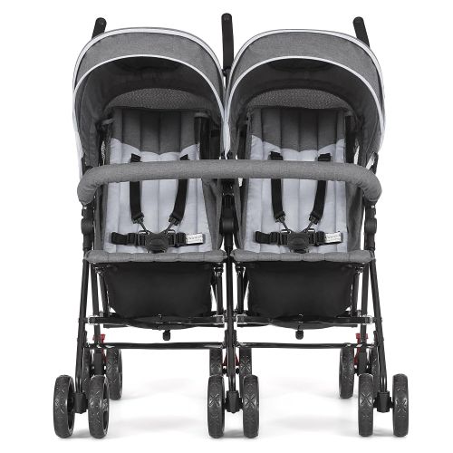  [아마존베스트]Dream On Me Volgo Twin Umbrella Stroller, Dark/Light Grey