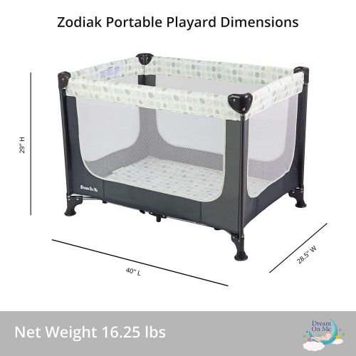  [아마존베스트]Dream On Me Zodiak Portable Playard, Grey