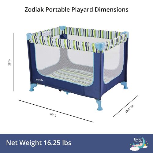  [아마존베스트]Dream On Me Zodiak Portable Playard, Navy