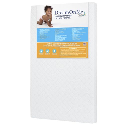  [아마존베스트]Dream On Me 3 Mini/Portable Crib Mattress, White