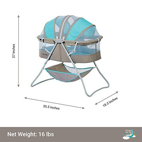  [아마존베스트]Dream On Me Karley Bassinet, Blue/Grey