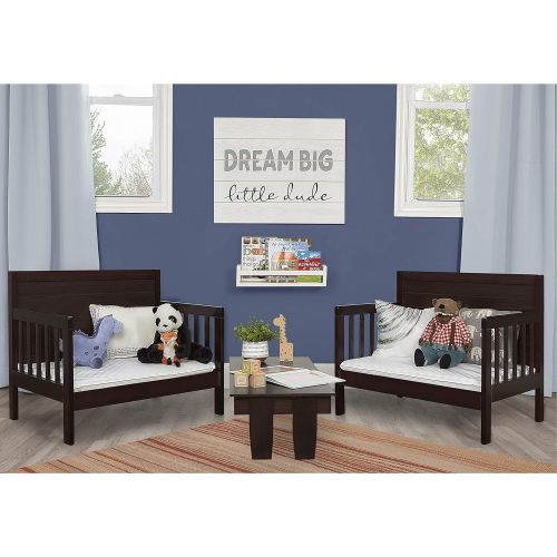  Dream On Me Hudson 3 In 1 Convertible Toddler Bed in Espresso, Greenguard Gold Certified