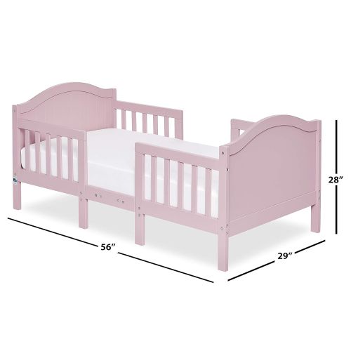  Dream On Me Portland 3 In 1 Convertible Toddler Bed in Pink, Greenguard Gold Certified, 56x29x28 Inch (Pack of 1)
