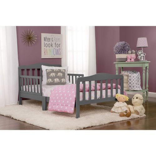  Dream On Me Classic Design Toddler Bed in Steel Grey, Greenguard Gold Certified
