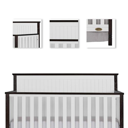  Dream On Me 5 in 1 Convertible Crib, White, Alexa II