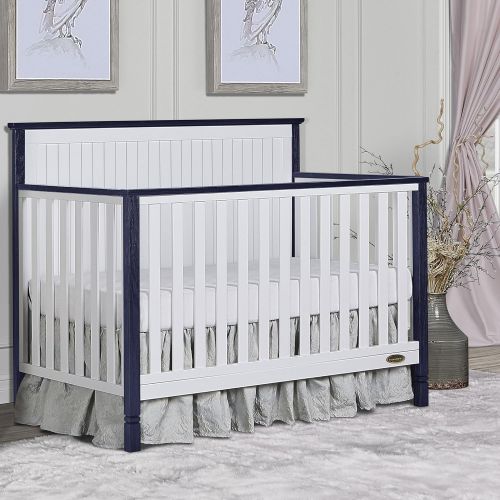  Dream On Me 5 in 1 Convertible Crib, White, Alexa II