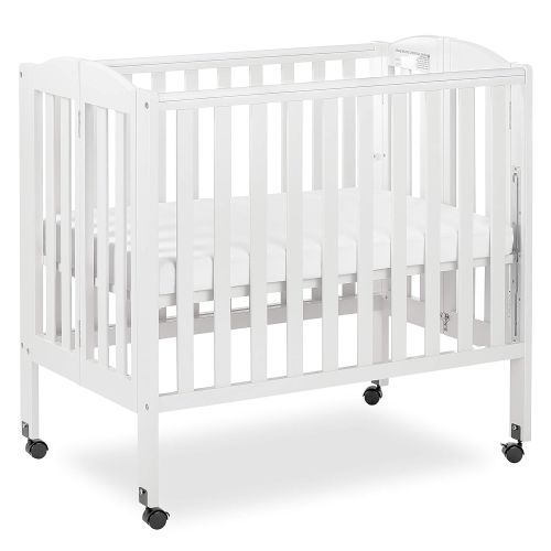  Dream On Me 3 in 1 Portable Folding Stationary Side Crib, White