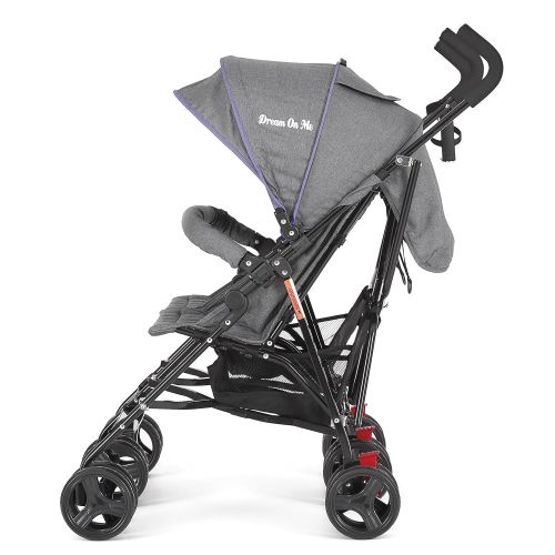  Dream On Me Volgo Twin Umbrella Stroller, PurpleDark Grey