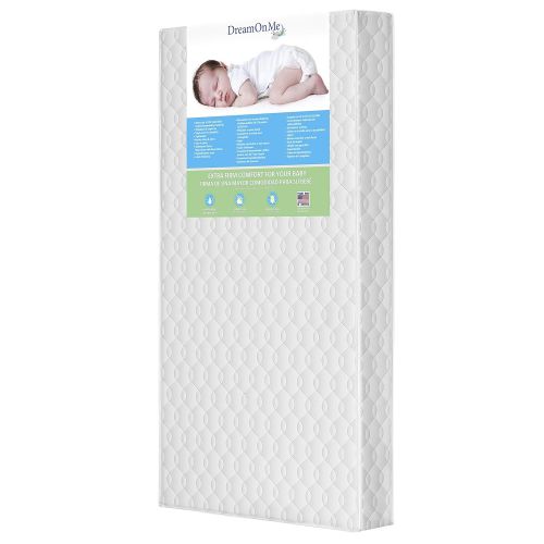  Dream On Me Full Size Firm Foam Crib and Toddler Bed Mattress, Carousel, 6