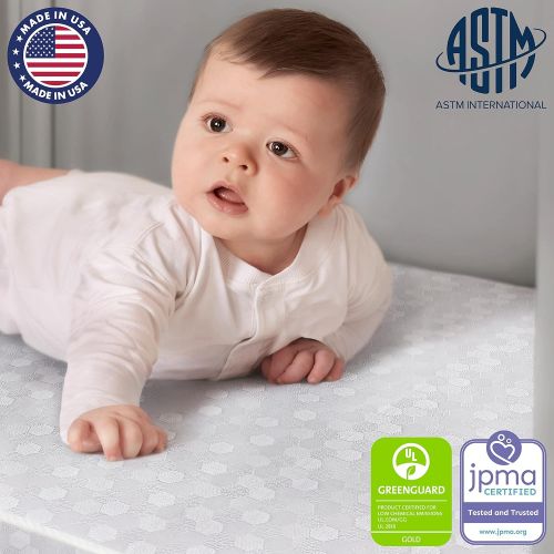  Dream On Me, Orthopedic Firm Foam Standard Crib Mattress, White, Full (5E5WL)