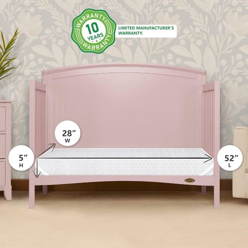  Dream On Me, Orthopedic Firm Foam Standard Crib Mattress, White, Full (5E5WL)