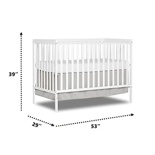  Dream On Me Synergy 5-in-1 Convertible Crib in White, Greenguard Gold Certified