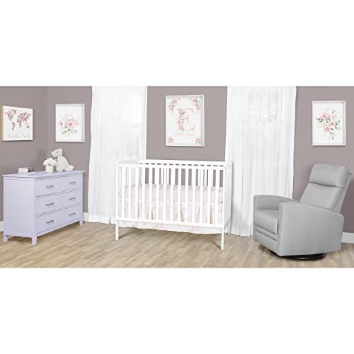  Dream On Me Synergy 5-in-1 Convertible Crib in White, Greenguard Gold Certified