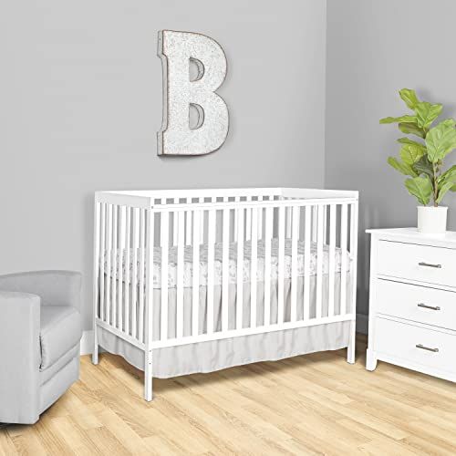  Dream On Me Synergy 5-in-1 Convertible Crib in White, Greenguard Gold Certified