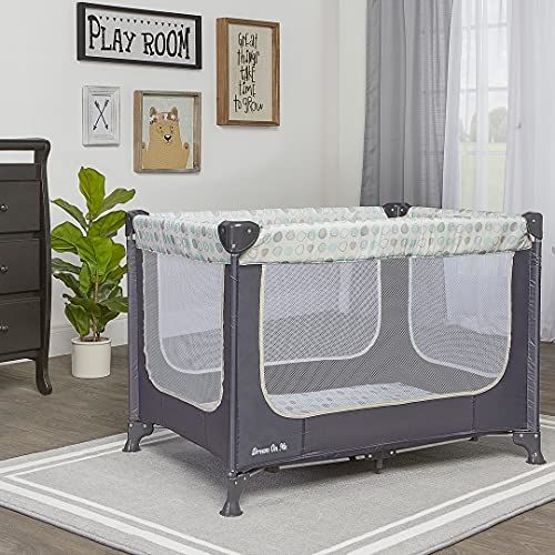  Dream On Me Zodiak Portable Playard with Carry Bag & Shoulder Strap, Gray