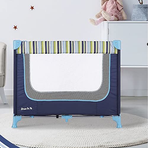  Dream On Me Zodiak Portable Playard with Carry Bag and Shoulder Strap, Navy, Small