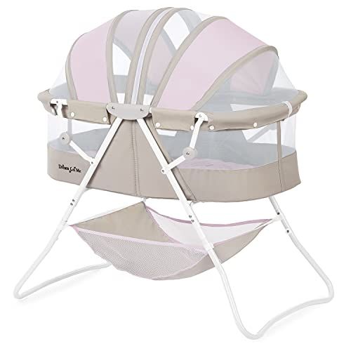  Dream On Me Karley Bassinet in Grey and Pink